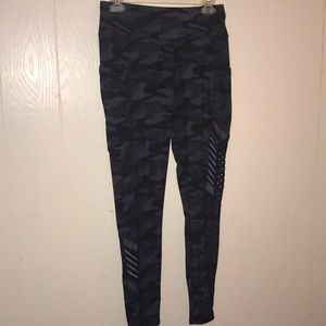 MM Women Camo leggings with pocket/ mesh panel